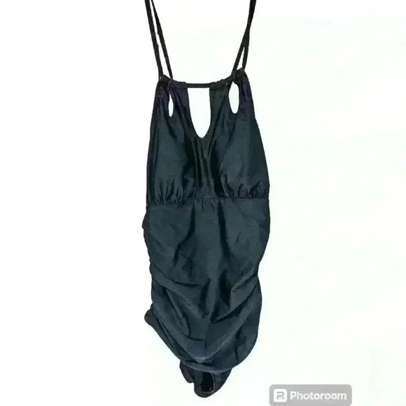 NWT‎ cupshe live life strappy one piece black bathing suit size L - Picture 1 of 6